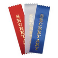 1-5/8"x6" Vertical Stock Title Ribbon (SECRETARY)